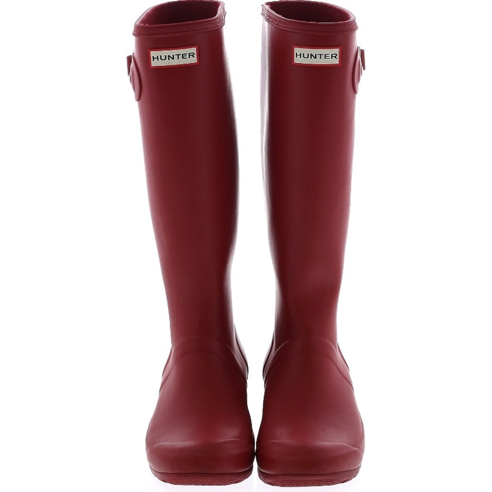 Red hunter rain boots size 7, tall